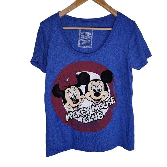 Disney Store Mickey Mouse Club Velvet Tee - Picture 1 of 6